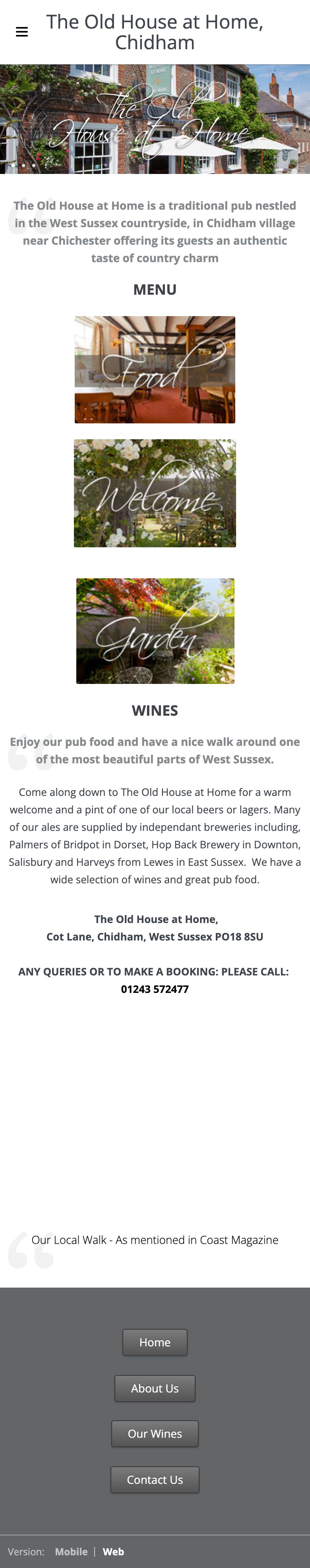 The original The Old House at Home website, captured September 2026